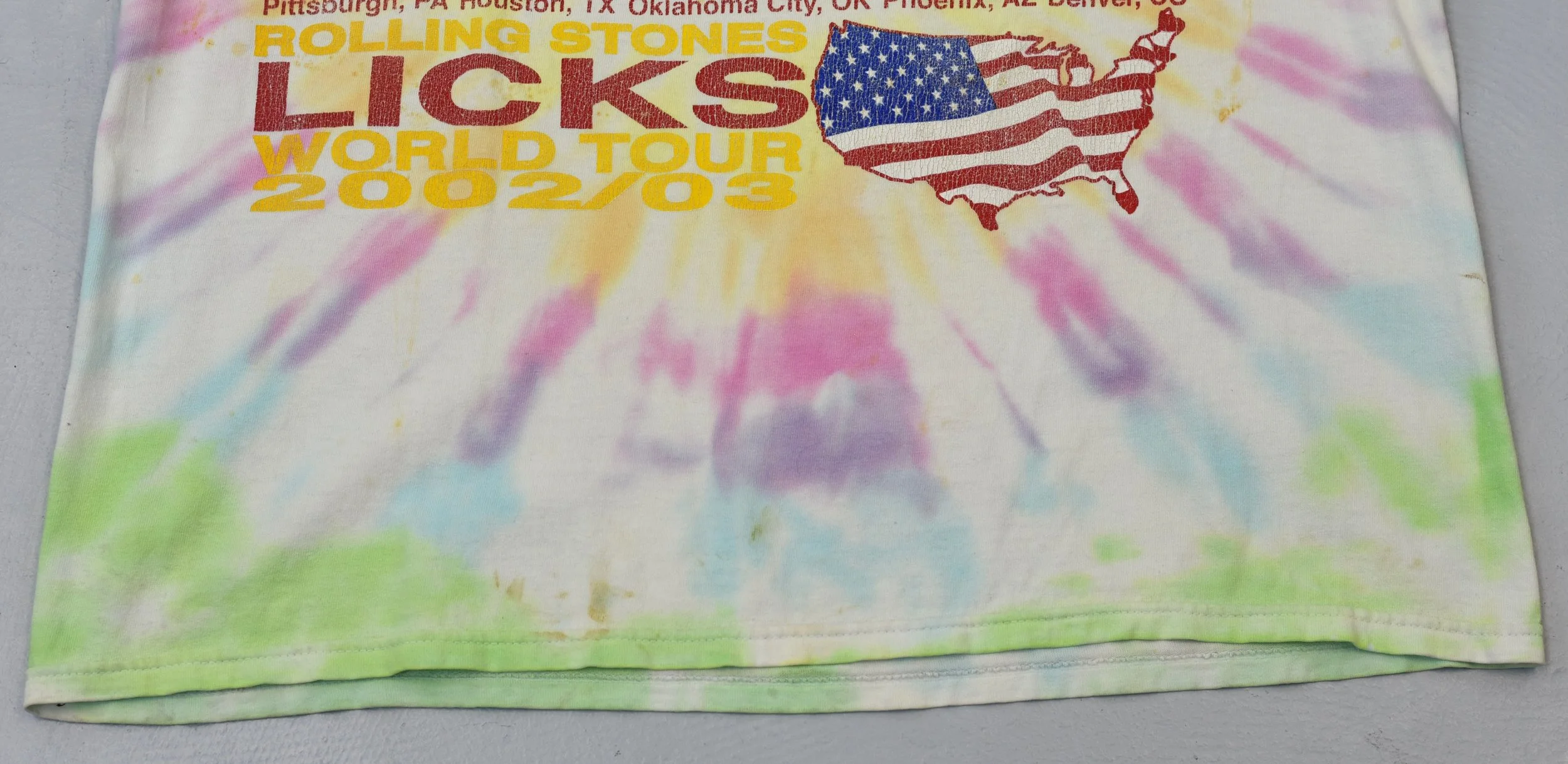 2002/2003 The Rolling Stones Licks World Tour Tie Dye Dragon